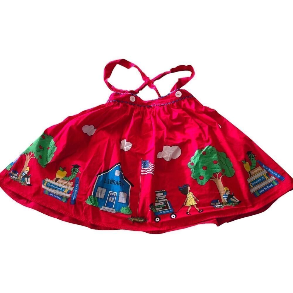 Eleanor Rose Back To School Parade Bookworm Suspender Skirt Girl SZ 14